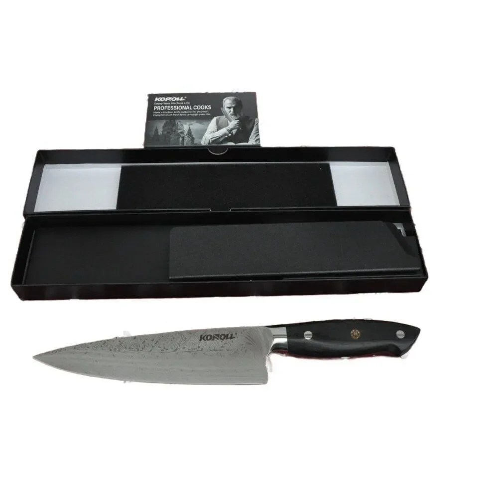Professional Stainless Steel Chef Knife with Wood Handle KONOLL New in Box